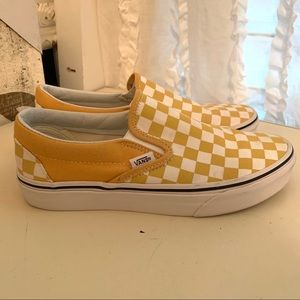 Yellow Check Slip-on Vans